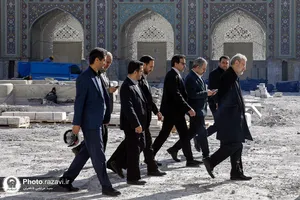 بازدید علی لاریجانی از فعالیت&zwnj;های عمرانی حرم مطهر رضوی