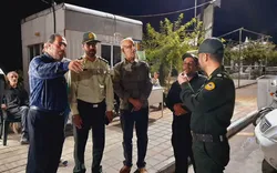 بازدید فرماندهان انتظامی از موکب خدام‌الرضا نهاوند