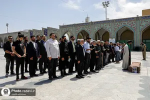 تشییع پیکر محمدباقر اوحدی در حرم مطهر رضوی