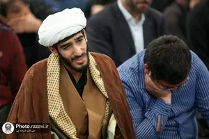 مراسم وداع با پیکر شهید مجید شخصی در حرم مطهر رضوی