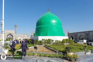 گل&zwnj;آرایی حرم مطهر رضوی در هفته وحدت با 25 هزار شاخه گل نذری