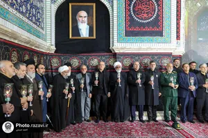 آیین خطبه&zwnj;خوانی شب شهادت امام رضا (ع) در حرم مطهر رضوی