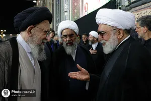 مراسم بزرگداشت چهلمین روز تدفین رهبر شهید انقلاب اسلامی در حرم مطهر رضوی