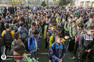 حضور دربانان حرم مطهر رضوی در مراسم آغاز سال تحصیلی مدارس بعثت