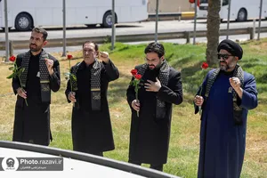 حضور خدام حرم مطهر رضوی در یادمان شهدای مقاومت