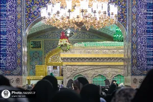 گل آرایی ضریح مطهر امام رضا علیه&zwnj;السلام