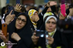 گل&zwnj;آرایی صحن انقلاب حرم مطهر رضوی
