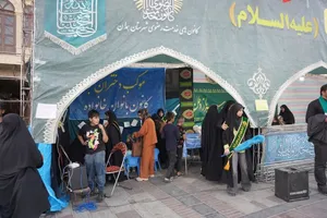 بانوان همدانی در موکب نجما، هم&zwnj;نوا با سوگ امام رضا (ع) + تصاویر