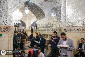 حال و هوای حرم مطهر رضوی در شب میلاد امام رضا علیه&zwnj;السلام