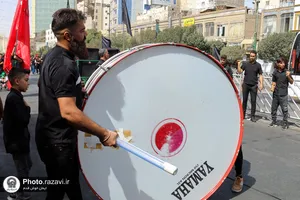 عزاداری روز تاسوعای حسینی در حرم مطهر رضوی