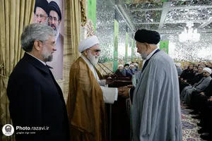 آیین اعطای احکام خدمه حرم مطهر رضوی