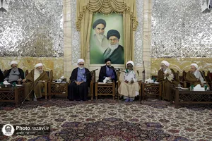 دیدار جمعی از علمای مشهد با شیخ ابراهیم زکزاکی و تولیت آستان قدس رضوی