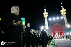 آیین خطبه&zwnj;خوانی شب شهادت امام رضا علیه&zwnj;السلام در حرم مطهر رضوی