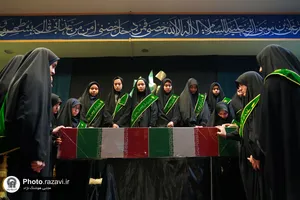 تشییع پیکر شهدای گمنام دفاع مقدس در مدارس امام رضا(ع)