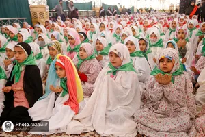 جشن تکلیف دختران تازه مکلف شده در حرم مطهر رضوی