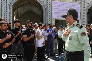 تشییع پیکر شهید مهدی گلشاهی در حرم مطهر رضوی
