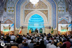حال و هوای حرم مطهر رضوی در شب میلاد امام حسن عسکری علیه&zwnj;السلام