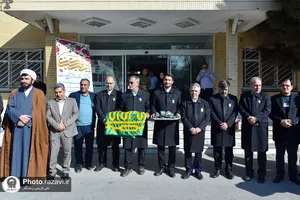 حضور خدام حرم مطهر رضوی در بیمارستان ثامن&zwnj;الائمه چناران