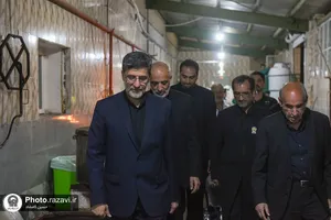 بازدید قائم مقام تولیت آستان قدس رضوی از مواکب خدمت رسان به زائرین پیاده