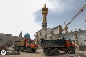 بازدید خبرنگاران شبکه های برون مرزی صدا و سیما از پروژه های عمرانی حرم مطهر