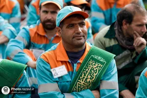 مراسم اذن خدمت و تشرف نیروهای خدمات شهری به حرم مطهر رضوی