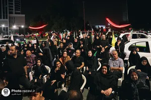 عزاداری شب تاسوعای حسینی در اجتماع مردمی میدان جانباز مشهد