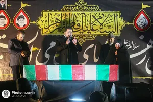 تشییع پیکر شهید گمنام دفاع مقدس در بلوار سجاد مشهد