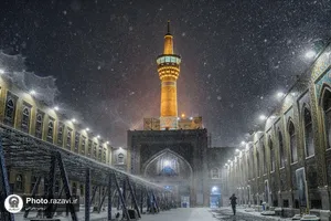 بارش برف در حرم مطهر رضوی-2