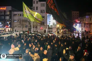تشییع پیکر شهید گمنام دفاع مقدس در بلوار سجاد مشهد