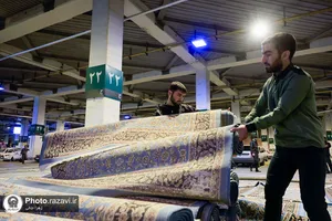 آماده سازی اماکن مسقف حرم مطهر رضوی در سومین شب از لیالی قدر
