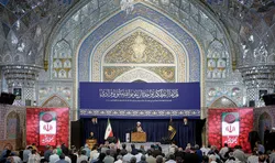 طنین نغمه‌های وحی در اربعین تدفین رهبر شهید انقلاب در حرم رضوی
