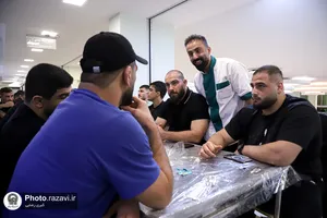 تشرف ملی&zwnj;پوشان کشتی ایران به حرم مطهر رضوی