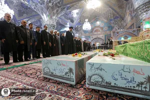 وداع با شهدای گمنام دفاع مقدس در حرم مطهر رضوی