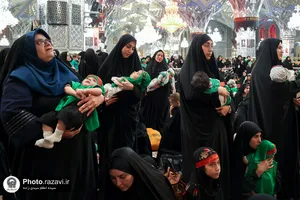 آیین معنوی &laquo;شیرخوارگان حسینی&raquo; در حرم مطهر رضوی