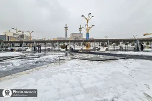 بارش برف در حرم مطهر رضوی -3