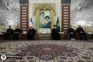 دیدار رئیس جمهور و جمعی از مسئولان کشوری و استانی با تولیت آستان قدس رضوی
