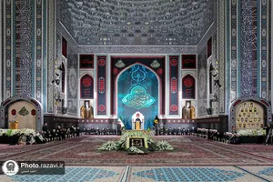 آیین خطبه خوانی شب شهادت امام رضا علیه السلام در حرم مطهر رضوی -1