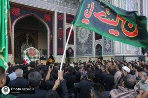 اجتماع بزرگ عزاداران نبوی در صحن پیامبر اعظم(ص) حرم مطهر رضوی