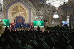 اجتماع باشکوه بانوان خدمه حرم مطهر رضوی در حرم امام رضا (ع)