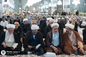 مراسم بزرگداشت آیت&zwnj;الله سیدموسی شبیری زنجانی در حرم مطهر رضوی