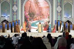 نمایش آیینی «پیکار در باران» در حرم مطهر رضوی