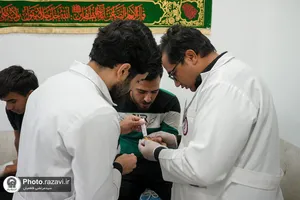 حضور قائم مقام تولیت آستان قدس رضوی در مواکب مسیر قوچان