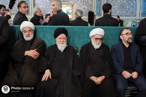 مراسم بزرگداشت آیت الله رئیسی در حرم مطهر رضوی