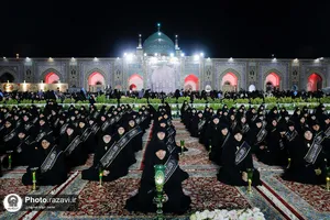 آئین خطبه&zwnj;خوانی شب عاشورا در حرم مطهر رضوی-1