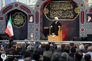 مراسم وداع با پیکر شهدای گمنام دفاع مقدس در حرم مطهر رضوی