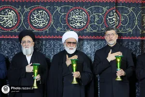 آیین خطبه&zwnj;خوانی شب عاشورای حسینی در حرم مطهر رضوی -1