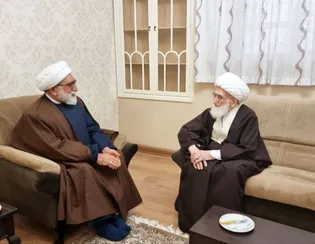 دیدار تولیت آستان قدس رضوی با آیت الله العظمی نوری همدانی در مشهد