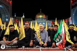 سوگواری افغانستانی‌ها و لُرتباران در شب هفتم حسینیه حرم