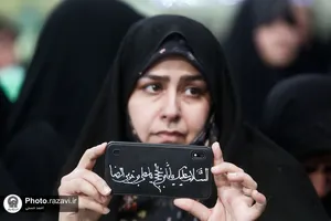 وداع با پیکر مطهر شهدای جنایت رژیم صهیونیستی در حرم مطهر رضوی