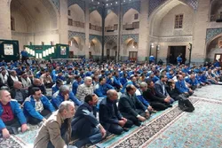 کارگران در روز ولادت امام رضا (ع) میهمان امام مهربانی‌ها شدند